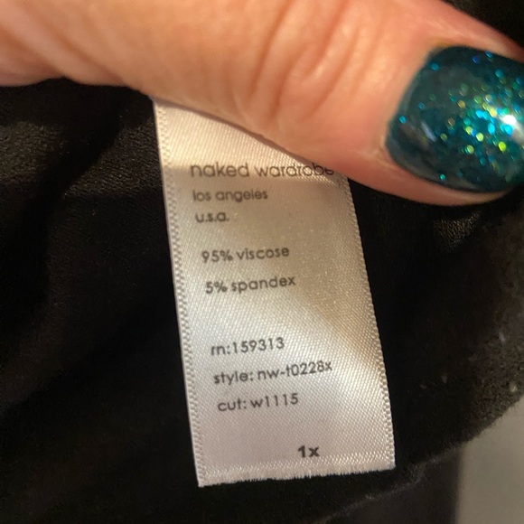 Naked Wardrobe Black Long Sleeve Crop Top - Picture 4 of 4